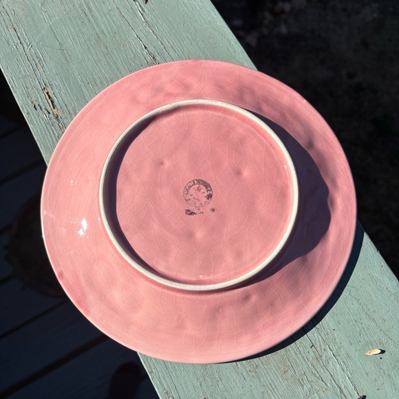 Elegant Bordallo Pinheiro Majolica Ceramic Glossy Floral Plate made in Portugal - Picture 4 of 6